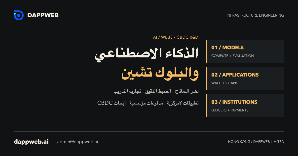 البنية التحتية للذكاء الاصطناعي والبلوك تشين